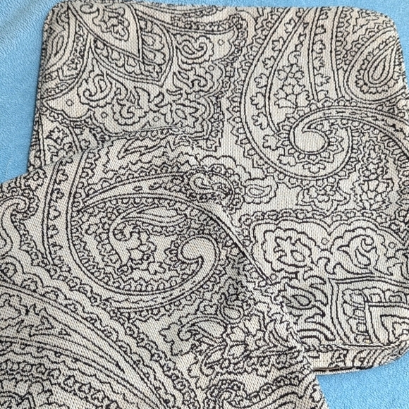 Brand New - (2) La-Z-Boy 18x18 Accent Pillow Covers Paisley Motif - Picture 1 of 14